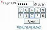 Электронная клавиатура для входного PIN